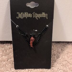 3/$15 Jujutsu Kaisen Sukina Finger Black and Red Necklace NWT